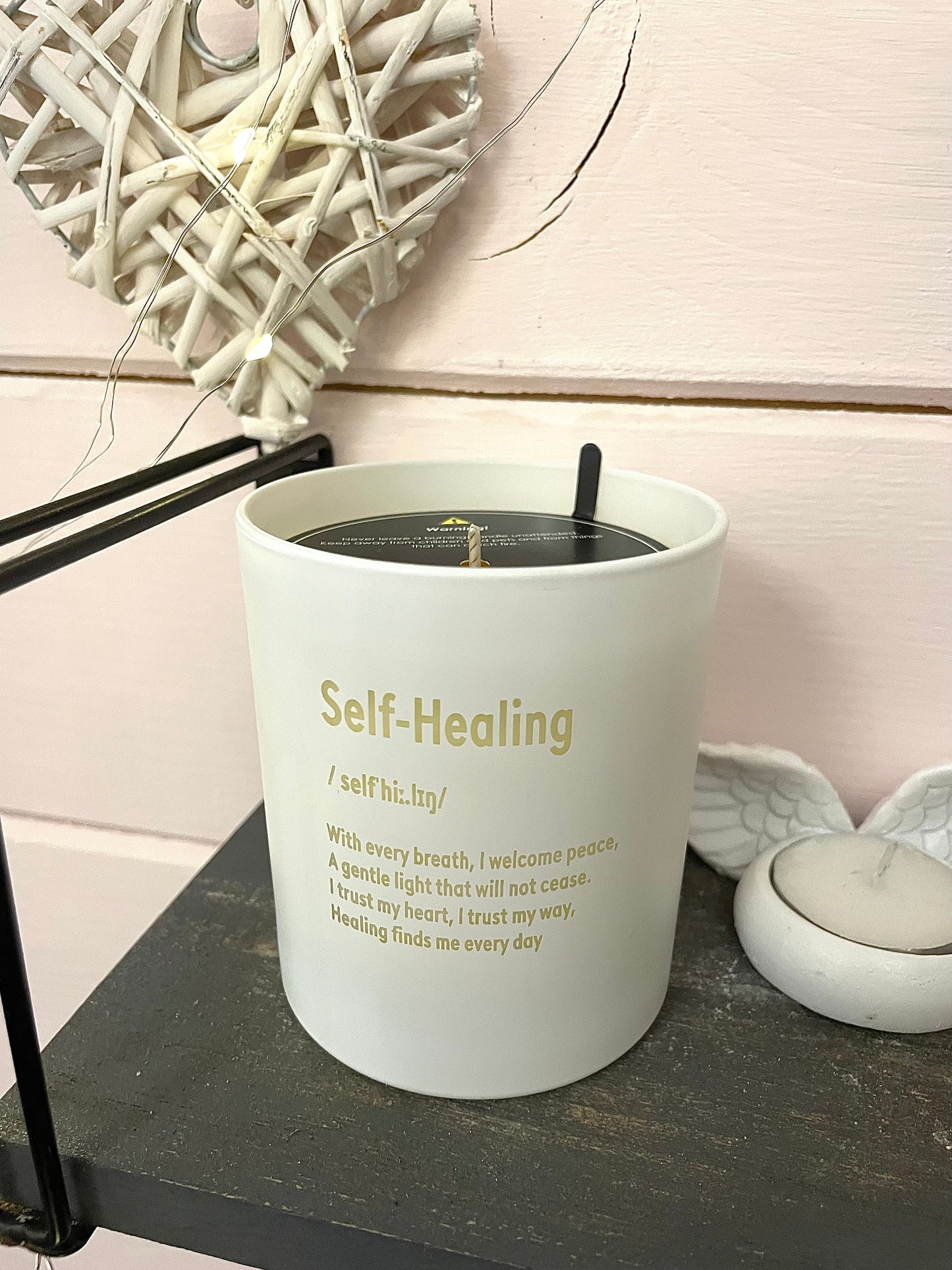 ‘Self- Healing’ Message Aromatherapy Large Candle - Bergamot, Ylang Ylang & Cedarwood - Calming