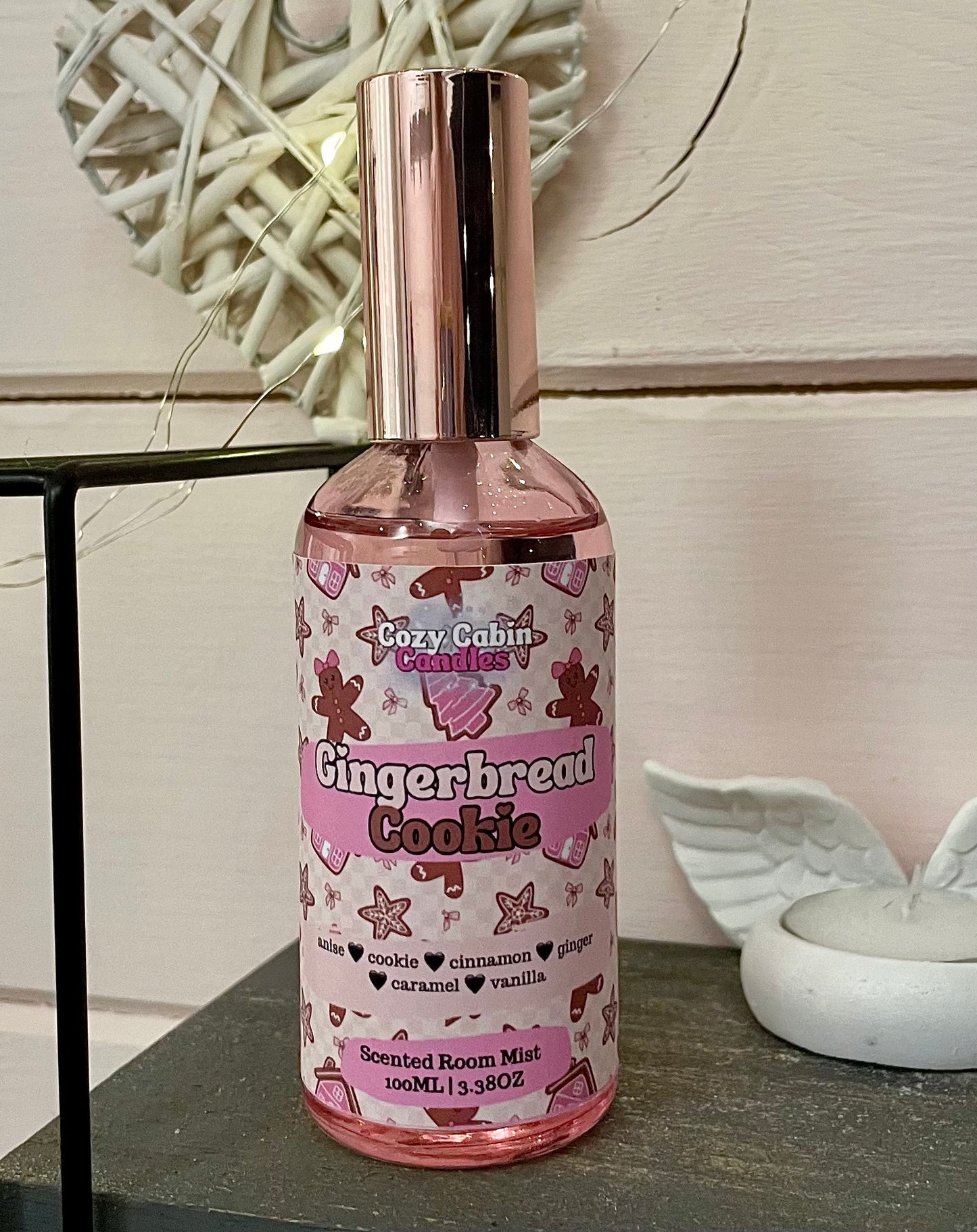 Gingerbread Cookie Room Mist - Christmas Limited Edition Pink Bottle