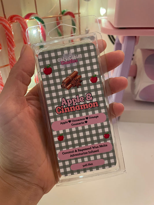 Apple & Cinnamon Wax Melts - Crystal Energy Infused