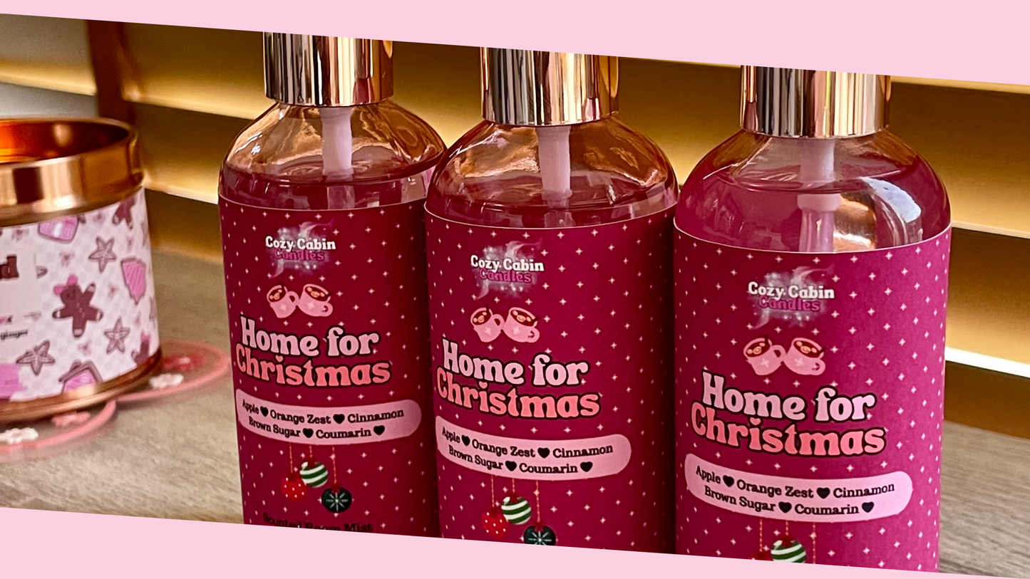 Home for Christmas Room Mist - Christmas Limited Edition Pink Bottle